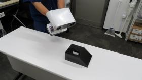 ３Ｄスキャナでのスキャン様子