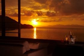 客室からの夕景