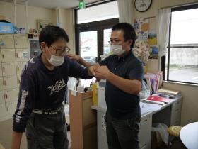 生活支援員として、利用者さんの健康管理も大事な仕事です。