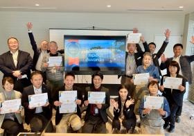 従業員表彰の様子