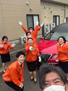 創立記念行事 毎年行っている斎場周辺の清掃活動