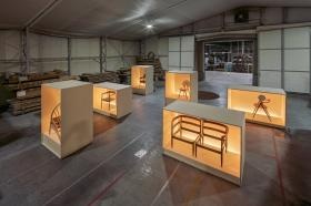 当社の工場で開催した個展