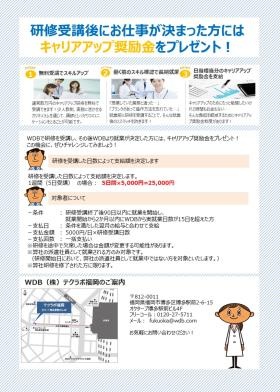 就業決定後には奨励金支給あり