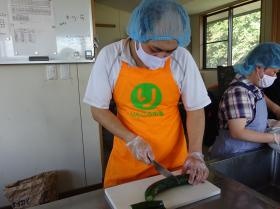 就労：食品 漬物材料切り方