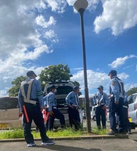 警備開始前の様子です