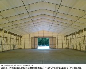 テント倉庫、帆布の膜シートの加工製品および施工＿００６