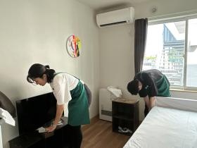 丁寧な清掃で気持ちよく滞在して頂けるよう心がけます。