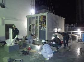 キュービクルのリニューアルの様子