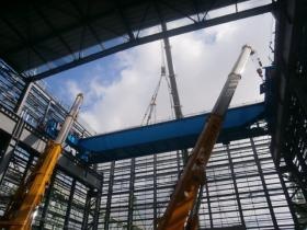 クレーン上架作業