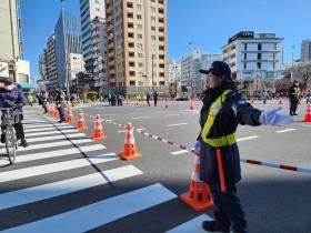 東京マラソンでの誘導