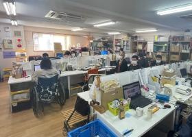 北堀就労支援事業 ゆうあいビル１階の様子