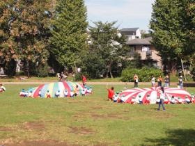 広大な公園がとなりに