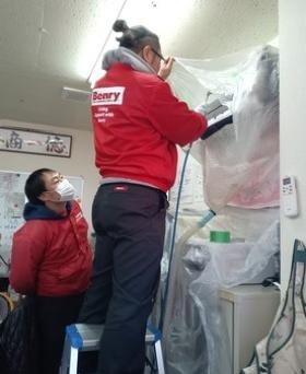 エアコンクリーニングの研修風景