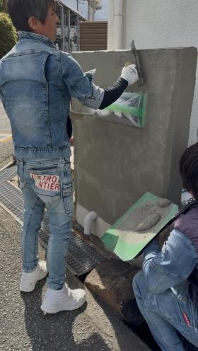 左官工事 現場写真