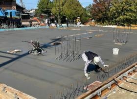 コンクリート打設の現場