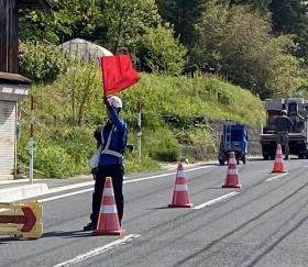 一般道での交通誘導警備業務１