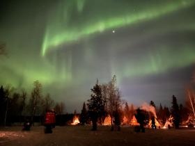 幻想的なオーロラ