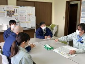 北海道工場 朝礼後部署ミーティング