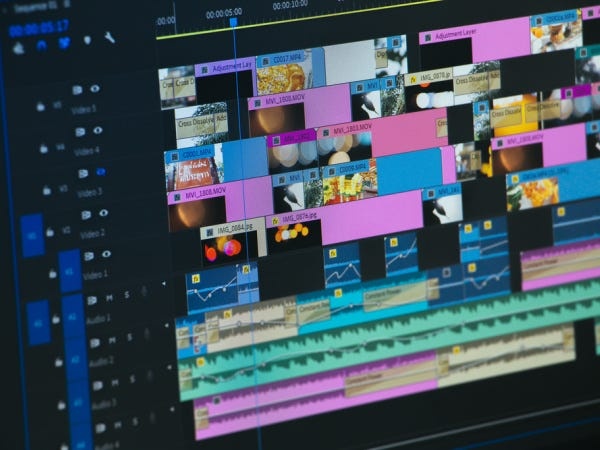 動画編集の様子