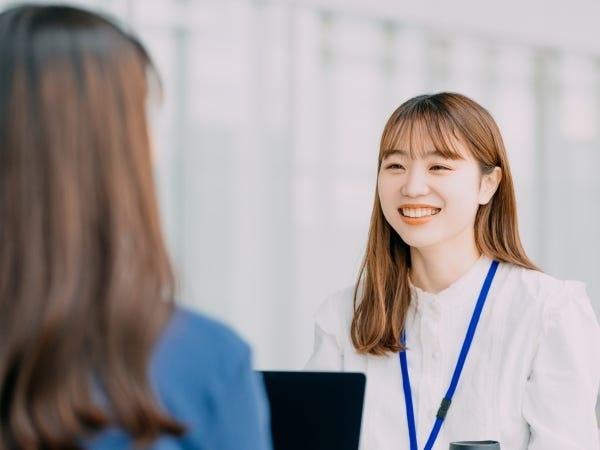 迷った時、わからない時は優しい先輩に気軽に相談できます。