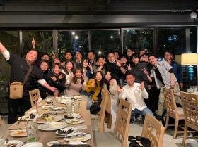 沖縄での社員旅行の様子