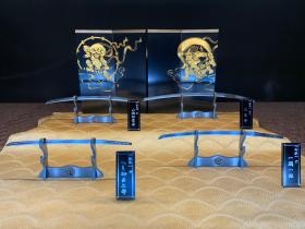 精密金属加工屋が作る１／７スケールの日本刀・風神雷神図屏風