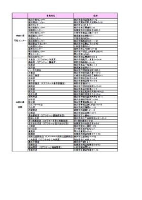 神奈川県内（前半）の事業所一覧です。