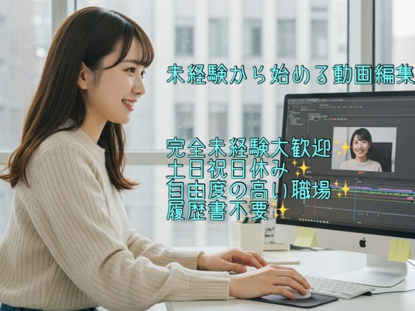 動画編集（完全未経験歓迎・インセンティブ制度あり）