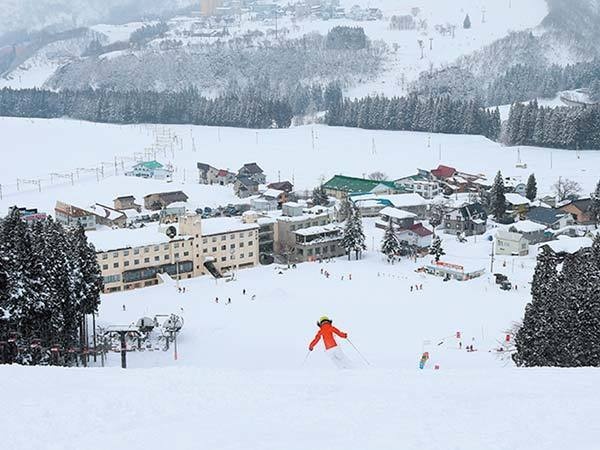 湯沢パークスキー場です。休みの日はスキー/スノーボードを楽しむことができます。