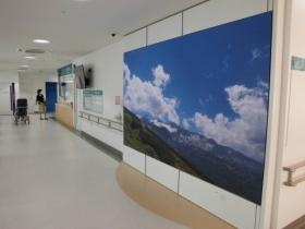 受付横のデジタルサイネージ