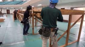 日本武道館設営初期段階