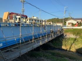 植田町の橋りょう補修工事風景