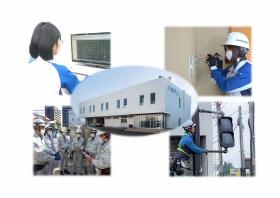 建物外観、作業風景