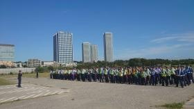 花火大会の集合風景です。