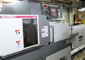 工場内にある自動ＣＮＣ旋盤。シチズン製が多く９台有。