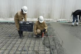 土間コンクリート打設状況