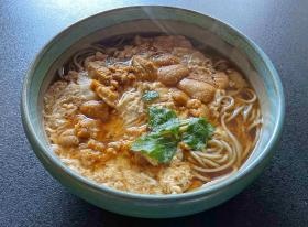 うにとじそば ウニのお出汁がとても引き立っています