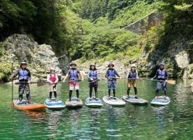 懇親会（久万高原にてＳＵＰ体験）