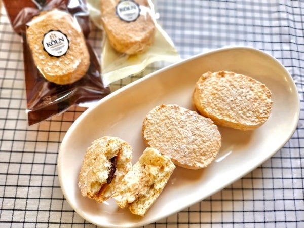 ケルンの人気の焼き菓子「ダックワーズ」。チョコッペ味とバタッペ味が人気です!!