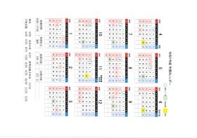 令和７年度就業カレンダー