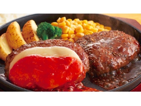 ジョイフルの定番人気メニュー「ツインハンバーグ」