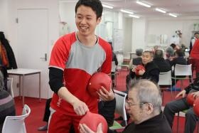 トレーナーの運動風景