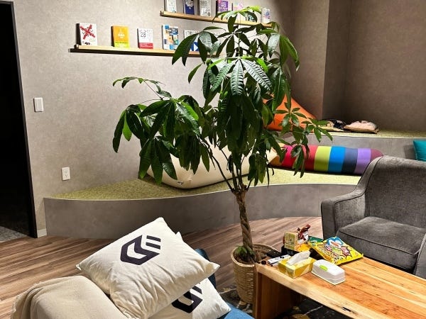 お昼寝できるフリースペースです。