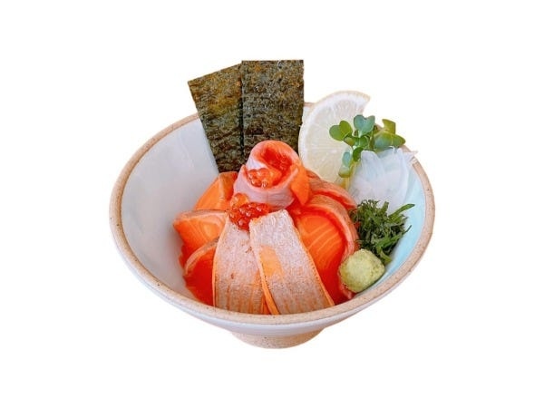 人気のサーモン丼