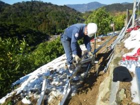 モノレール架設作業