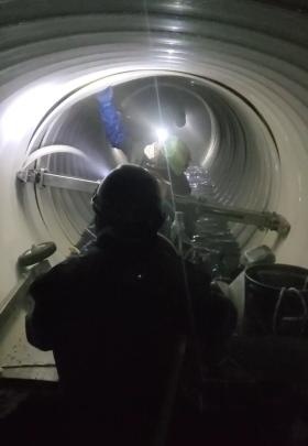 下水道管更生工事（ダンビー工法）です。