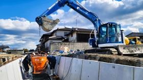 水路改修工事です。