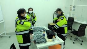 新防寒制服試着