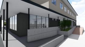 大きな窓から室内に日差しが差し込みます