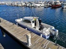 衛星「みちびき」を使った自動操舵のテスト